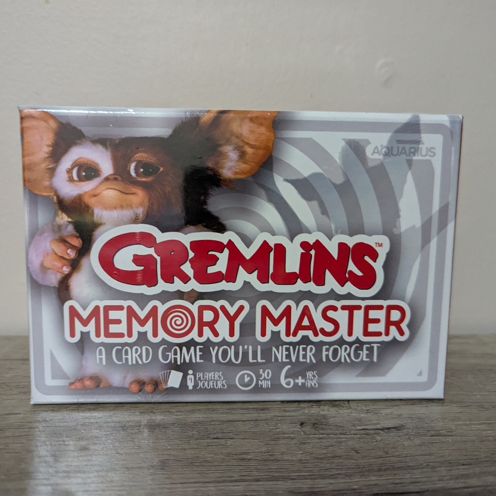 Gremlins Memory Master Card Game by Aquarius Board Games Movies 80s Gifts New!